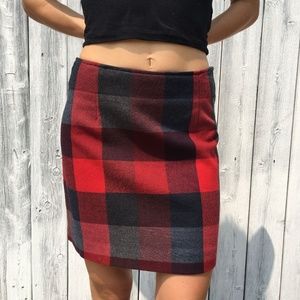Checkered Plaid Skirt
